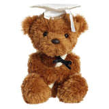 8.5" Wagner Grad Bear White Cap Plush Stuffed Animal
