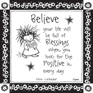 Blue Mountain Arts Believe Your Life Will Be Full of Blessings 2026 Wall Calendar