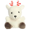 Christmas Palm Pals - 5" Rem the Peppermint White Reindeer Plush Stuffed Animal