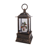 10.5" The Frosty Snowman Family Lighted Glitter Water Lantern
