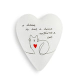 A Home Is Not A Home Without A Cat Art Heart Keepsake Box 4"