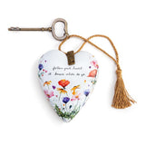 Follow Your Heart It Knows Where to Go Art Heart with Key Stand