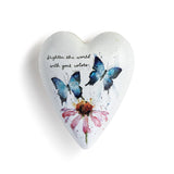 Butterflies & Coneflower Art Heart Keepsake Box 4"