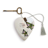Happiness is the Love of a Sister Art Heart with Key Stand