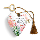 Grandmas are a Blessing Musical Art Heart with Key Stand