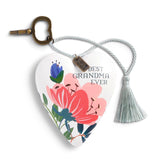 Best Grandma Ever Recordable Art Heart with Key Stand