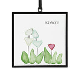 Sharon Nowlan Love Always Birdhouse Pebble Art Suncatcher 3"x3"