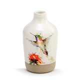 Dean Crouser's In Flight Hummingbird Red Flower Bud Vase 4"