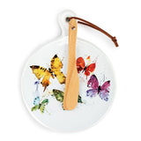 Dean Crouser's Flock of Butterflies Mini Ceramic Serving Board 5"