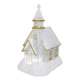 10" Golden Glow Glitter Water Lantern Church