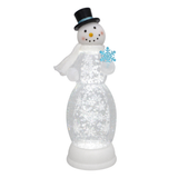 12.75" Snowflake Magic Spinning Glitter Snowman
