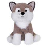 12" Sitting Wolf Plush Stuffed Animal