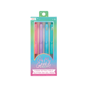 Oh My Glitter! Retractable Glitter Ink Gel Pens Set of 4