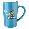 The Peanuts Gang Snoopy & Linus Be Loyal Blue Ceramic Latte Mug with Lid 18 Oz.