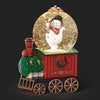 7.7" Lighted Train with Twirling Happy Snowman Waterglobe