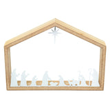 Holy Family Nativity in White Silhouette Tabletop Figurine 13"