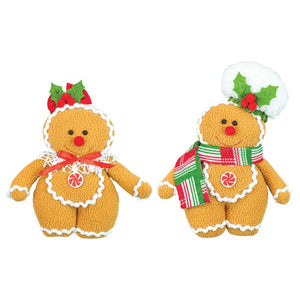 Plump Gingerbread Stuffed Plush Ornament