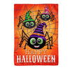 Happy Halloween Spiders Applique House Flag