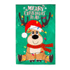 Merry Christmas to All Reindeer Tangled in Lights Applique House Flag