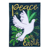 Peace On Earth Dove Applique Garden Flag