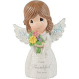 Precious Moments Mini Angel Holding Flowers I Am Thankful For You Figurine