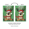 Merry Christmas to All Reindeer Tangled in Lights Applique Garden Flag