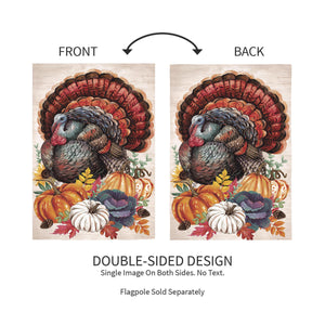 Elaborate Turkey Applique Garden Flag