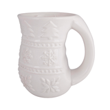 16 Oz. Embossed Snowflake White Cozy Mug