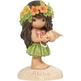 Precious Moments Hawaiian Girl with Conch Shell Figurine