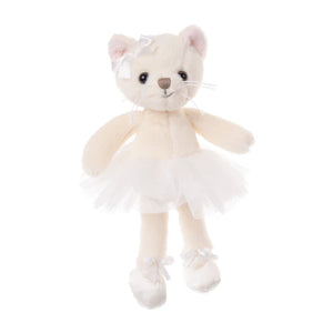 Anya the Cat Ballerina in White Tutu 6" Stuffed Plush