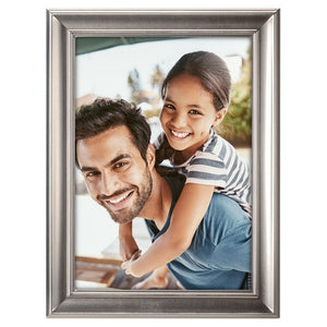 Concourse Pewter Metal Picture Frame Holds 5"x7" Photo