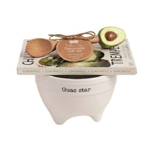 Guacamole Bowl with Gourmet Village Seasoning Mix Gift Set of 3