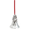 Metal Santa Bell with Velvet Ribbon Hanger, 4.25"