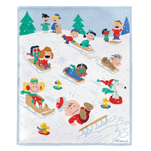 Hallmark Peanuts® Gang Sledding Holiday Throw Blanket, 50x60