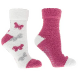 2-Pair Butterfly Bliss Therapeutic Spa Socks - infused with Shea Butter & Lavender