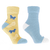 2-Pair Butterfly Bliss Therapeutic Spa Socks - infused with Shea Butter & Lavender