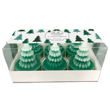 2.2" x 1" Set of 6 Christmas Tree Tealight Candle