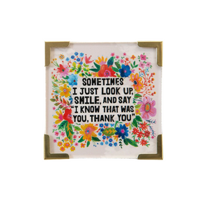 2.5" Sometimes I Just Look Up Corner Magnet with Cardboard Easel