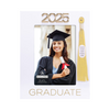 2025 Graduate White Picture Frame Holds Tassel and 5"x7" Photo