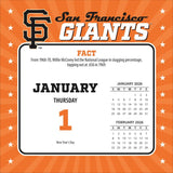 MLB San Francisco Giants 2026 Desk Calendar Day-By-Day Box