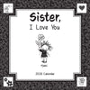 Blue Mountain Arts Sister I Love You 2026 Wall Calendar