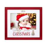 2026 Baby's First Christmas Picture Frame with Layered Profile and Metal Tree Attachment Holds 4" x 6" Horizontal Photo