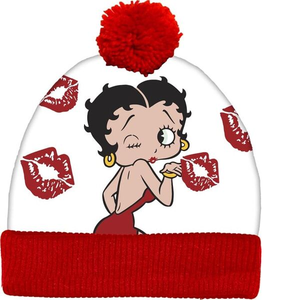 Betty Boop Kisses Knit Beanie Hat