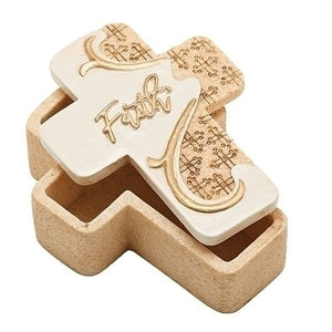 3.25" Faith Keepsake Prayer Cross Box