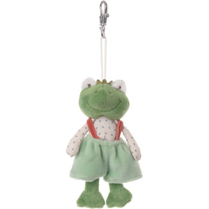 Prince Frog in Green Pants Plush Bag Charm Keychain