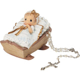 Precious Moments Baby Cradle Baptism Box with Rosary