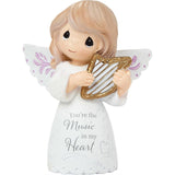 Precious Moments Mini Angel with Harp You're the Music in My Heart Figurine