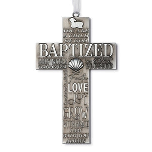 7.5" You Are a Child of God Baptized Baptism Word Cross