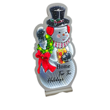 23.6" Home for the Holiday Snowman Infinity Mirror