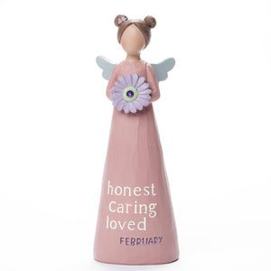 Birthstone Angel 5.25" Figurine February Honest Caring Loved
